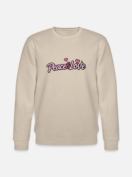 Frieden und Liebe - Stanley/Stella Unisex Bio-Sweatshirt CHANGER - Beige