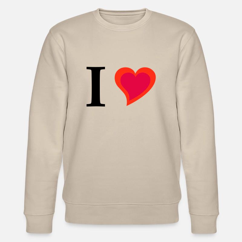 Ich liebe - Stanley/Stella Unisex Bio-Sweatshirt CHANGER  - Beige