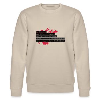 anti-nazi-shirt exit-shirt - Stanley/Stella Unisex Bio-Sweatshirt CHANGER  - Beige - Vorne - Nik (191cm) & Marisol (170cm)