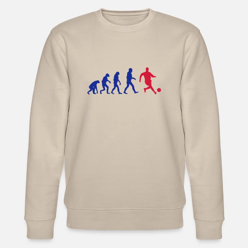 Football Evolution logo - Stanley/Stella Unisex Bio-Sweatshirt CHANGER  - Beige