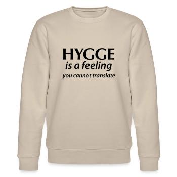 Hygge est un sentiment Vous ne pouvez pas traduire Glück Oui! - Sweat bio CHANGER Stanley/Stella Unisexe - beige - Devant - Nik (191cm) & Marisol (170cm)