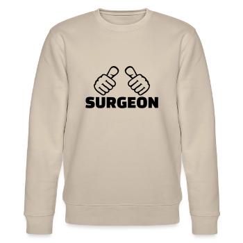 Surgeon - Stanley/Stella CHANGER Unisex Organic Sweatshirt - beige - Front - Nik (191cm) & Marisol (170cm)