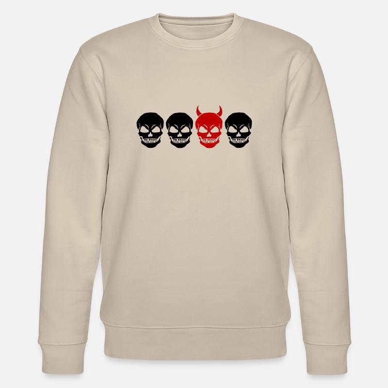 DIFFERENT SKULL2 -2C - Stanley/Stella CHANGER Unisex Organic Sweatshirt - beige