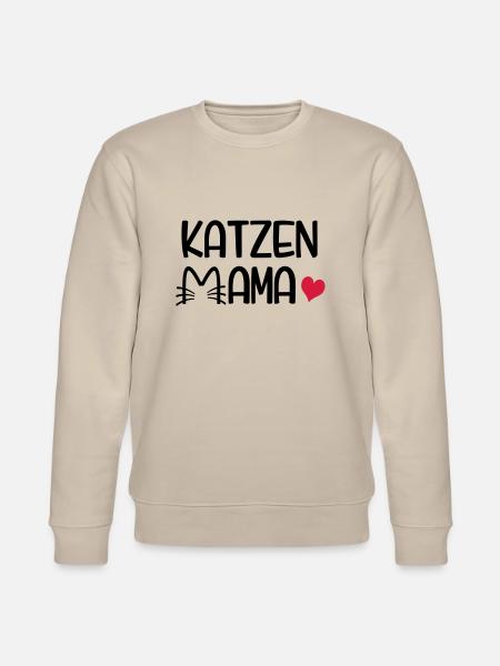 Katzen Mama - Stanley/Stella Unisex Bio-Sweatshirt CHANGER  - Beige