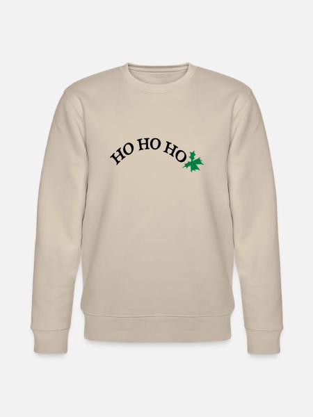 HO HO HO X-MAS bell - Stanley/Stella CHANGER Unisex Organic Sweatshirt - beige
