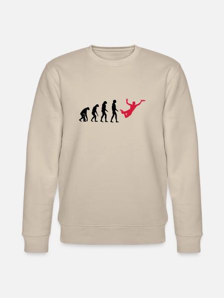 Ultimate Frisbee Evolution - Stanley/Stella Unisex Bio-Sweatshirt CHANGER  - Beige