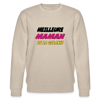MEILLEURE MAMAN DE LA GALAXIE - Sweat bio CHANGER Stanley/Stella Unisexe - beige - Devant - Nik (191cm) & Marisol (170cm)