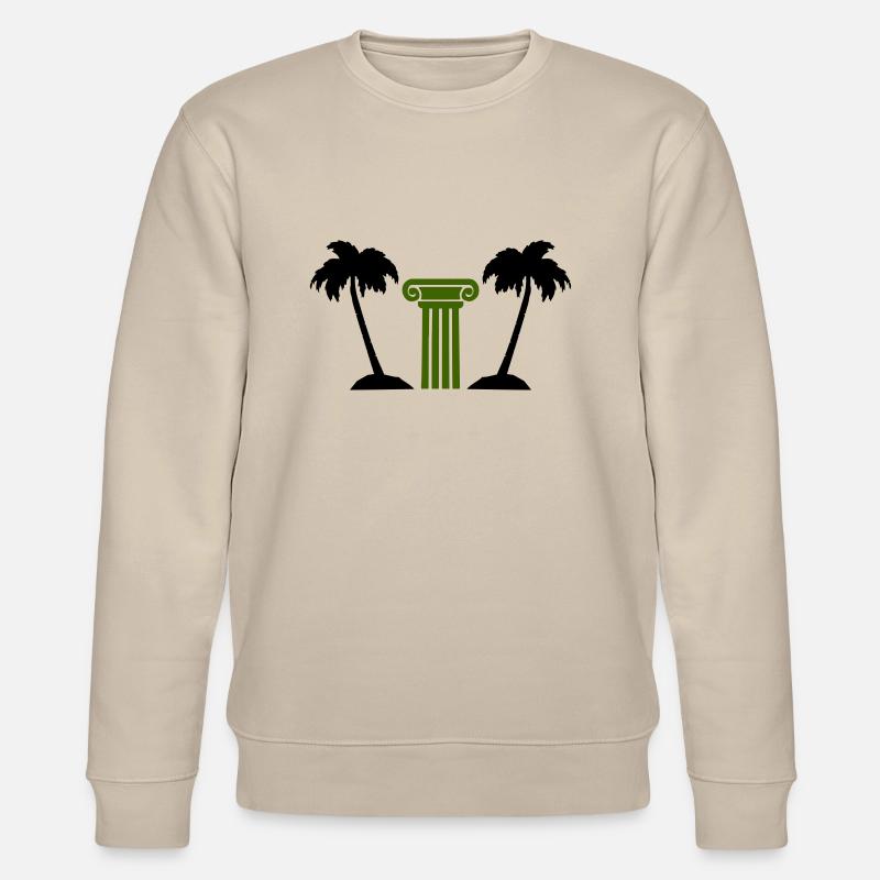 Palm Tree Column - Stanley/Stella CHANGER Unisex Organic Sweatshirt - beige