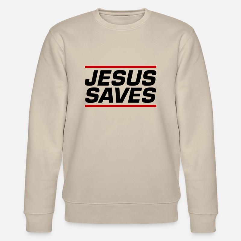 Jesus Rettet Bibelvers - Stanley/Stella Unisex Bio-Sweatshirt CHANGER  - Beige