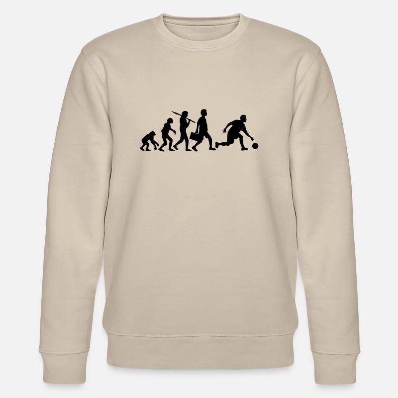 Evolution Of Bowling - Stanley/Stella Unisex Bio-Sweatshirt CHANGER  - Beige