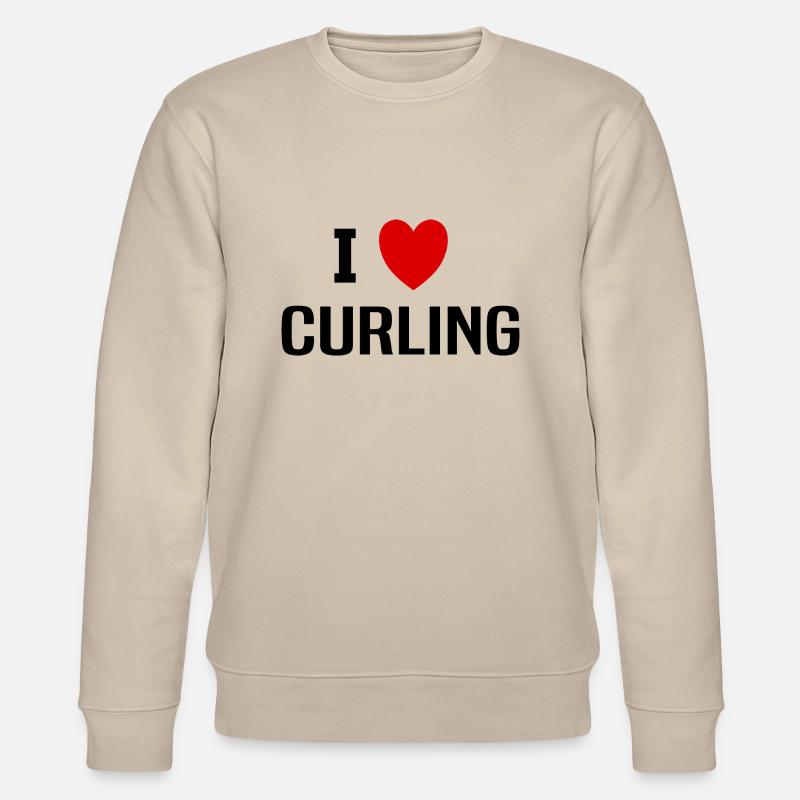 Ich liebe Curling - Stanley/Stella Unisex Bio-Sweatshirt CHANGER - Beige