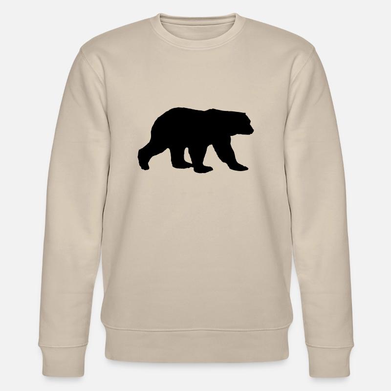 bear silhouette - Stanley/Stella Unisex Bio-Sweatshirt CHANGER  - Beige