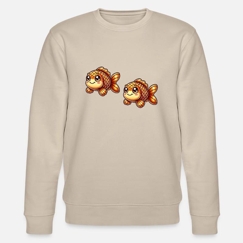 Bande dessinée Poisson rouge 2 - Sweat bio CHANGER Stanley/Stella Unisexe - beige