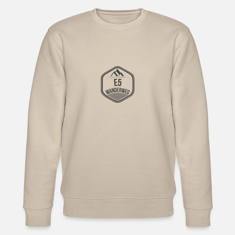 Wanderweg E5 Logo - Stanley/Stella Unisex Bio-Sweatshirt CHANGER  - Beige