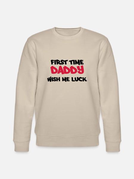 First time Daddy - Stanley/Stella Unisex Bio-Sweatshirt CHANGER - Beige