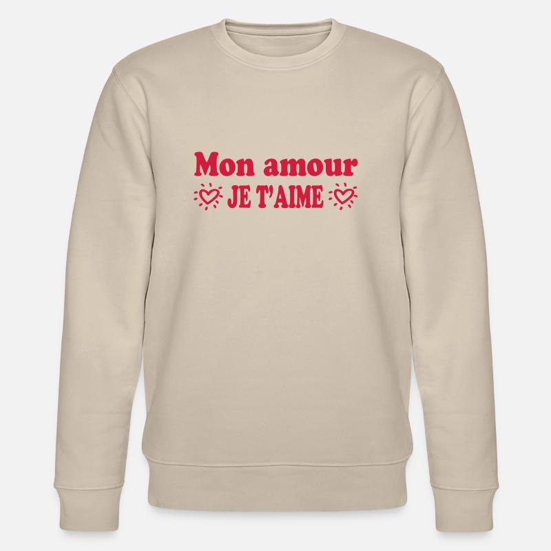 Mon amour je t'aime - Sweat bio CHANGER Stanley/Stella Unisexe - beige