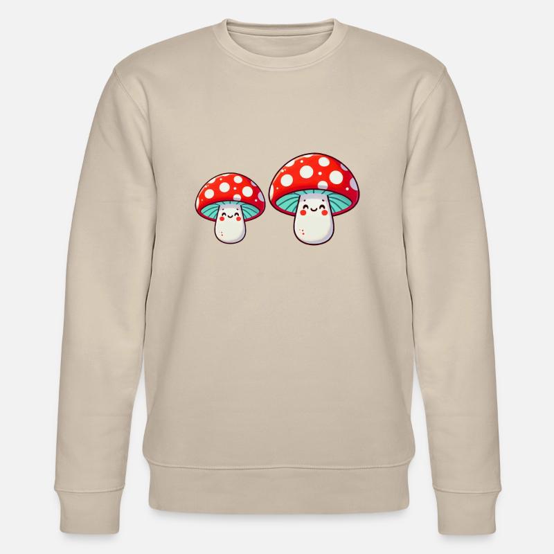 dessin animé comique de champignons - Sweat bio CHANGER Stanley/Stella Unisexe - beige