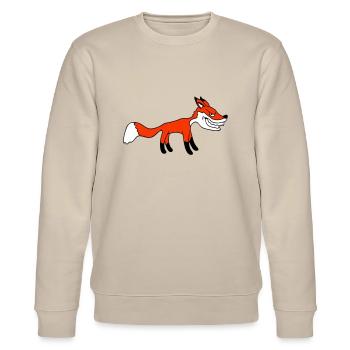 Fuchs Böser Blick Gefährlich Rotfuchs Wildes Tier - Stanley/Stella Unisex Bio-Sweatshirt CHANGER  - Beige - Vorne - Nik (191cm) & Marisol (170cm)