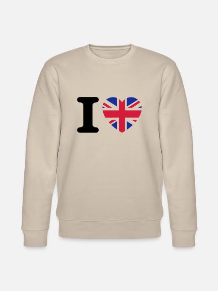 I love UK - Stanley/Stella CHANGER Unisex Organic Sweatshirt - beige