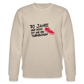 70 turnschuh - Stanley/Stella Unisex Bio-Sweatshirt CHANGER  - Beige - Vorne - Nik (191cm) & Marisol (170cm)