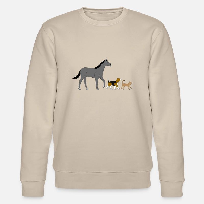 Cheval, chien, chat - Sweat bio CHANGER Stanley/Stella Unisexe - beige