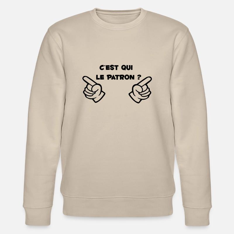 cest_qui_le_parton? Chef-an-Kopf - Stanley/Stella Unisex Bio-Sweatshirt CHANGER  - Beige