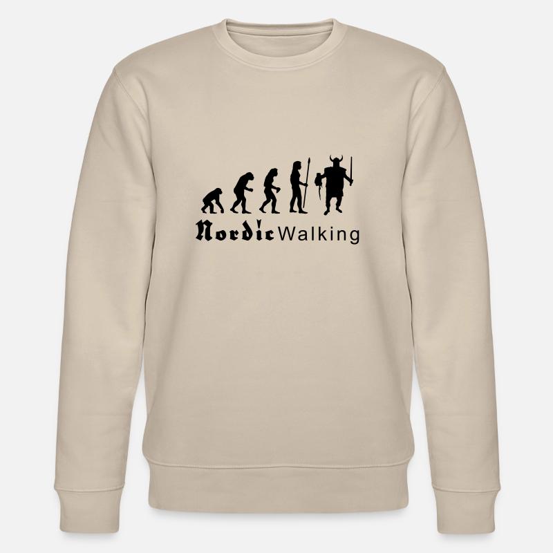 evolution_nordicwalking1 - Stanley/Stella CHANGER Unisex Organic Sweatshirt - beige