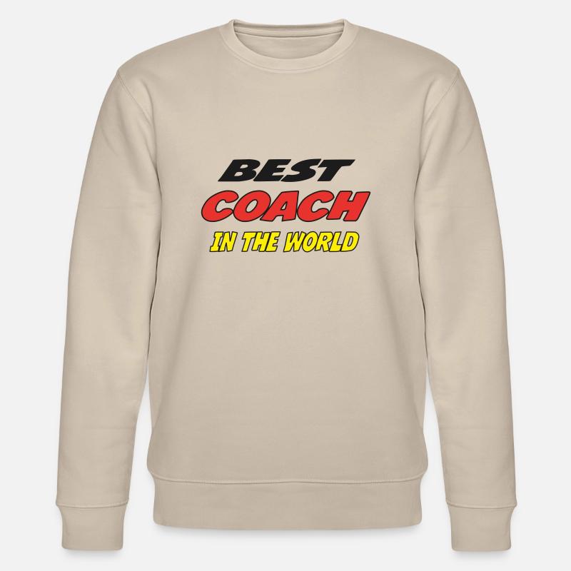 Bester COACH der Welt - Stanley/Stella Unisex Bio-Sweatshirt CHANGER - Beige