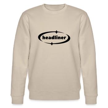 Ich bin der Headliner – Festival Main Act Tee - Stanley/Stella Unisex Bio-Sweatshirt CHANGER  - Beige - Vorne - Nik (191cm) & Marisol (170cm)