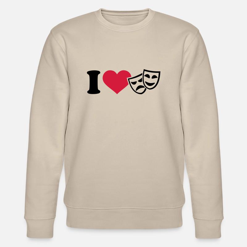 I love Theater - Stanley/Stella CHANGER Unisex Organic Sweatshirt - beige