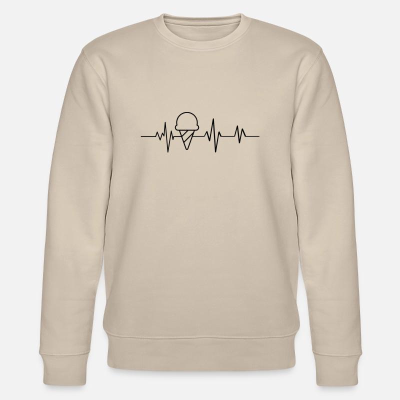 Herzschlag-Eis - Stanley/Stella Unisex Bio-Sweatshirt CHANGER  - Beige