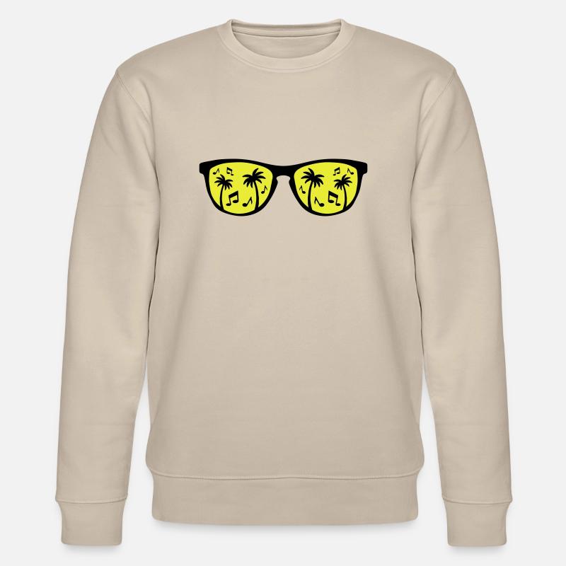 brille palmen music - Stanley/Stella Unisex Bio-Sweatshirt CHANGER  - Beige