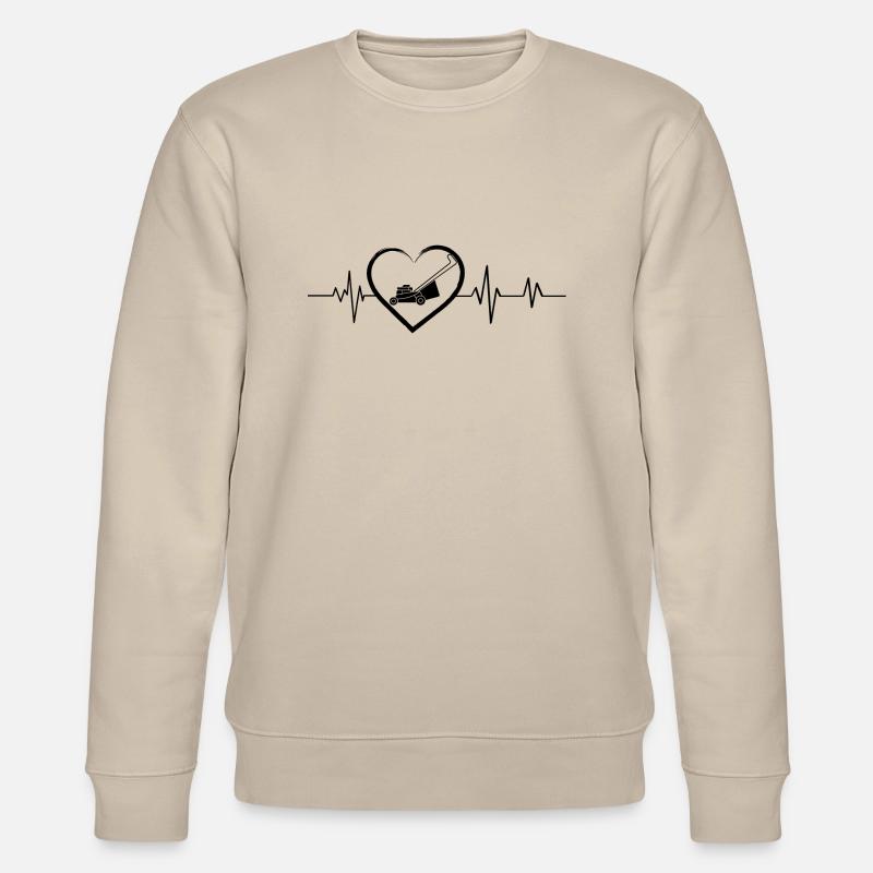 Herzschlag Rasenmäher - Stanley/Stella Unisex Bio-Sweatshirt CHANGER  - Beige