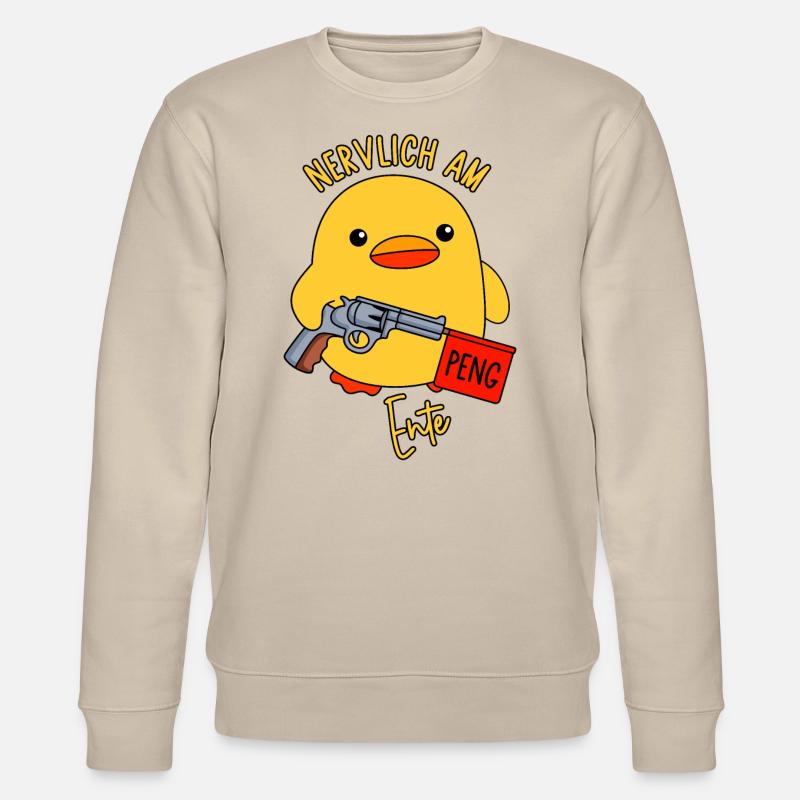 Nervlich am Ente - Stanley/Stella Unisex Bio-Sweatshirt CHANGER  - Beige