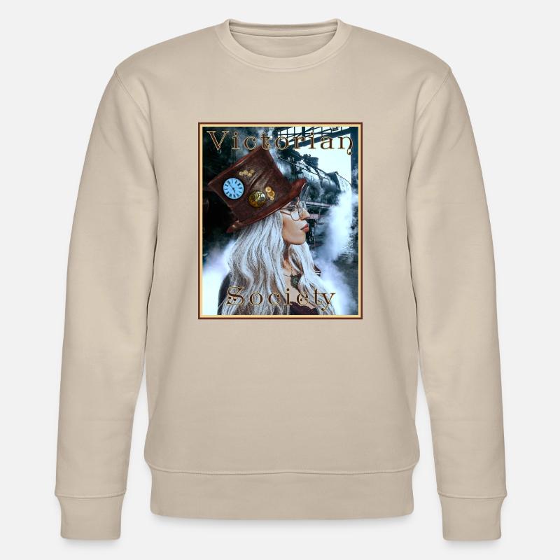 Steampunk Viktorianische Gesellschaft - Stanley/Stella Unisex Bio-Sweatshirt CHANGER  - Beige