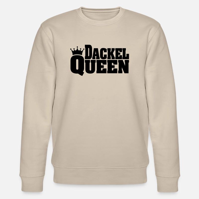 DACKEL QUEEN - Stanley/Stella Unisex Bio-Sweatshirt CHANGER  - Beige