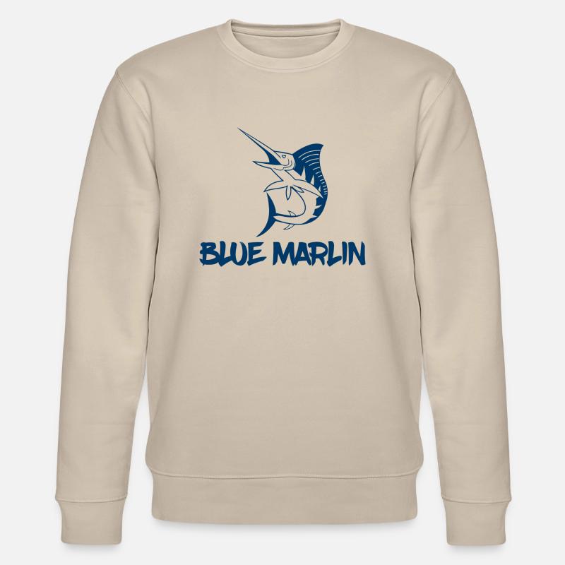 Pêcheurs - Pêche - Blue Marlin - Cadeau - Sweat bio CHANGER Stanley/Stella Unisexe - beige
