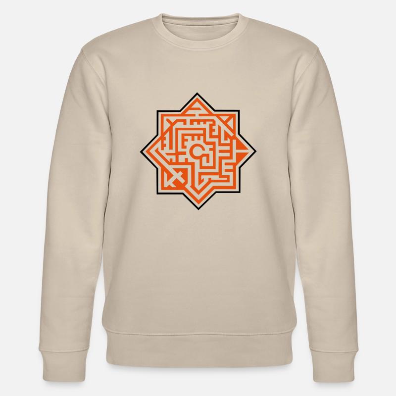 Mandala labyrinthe 2c - Sweat bio CHANGER Stanley/Stella Unisexe - beige
