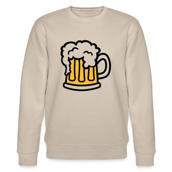 Bière - Sweat bio CHANGER Stanley/Stella Unisexe - beige - Devant - Nik (191cm) & Marisol (170cm)