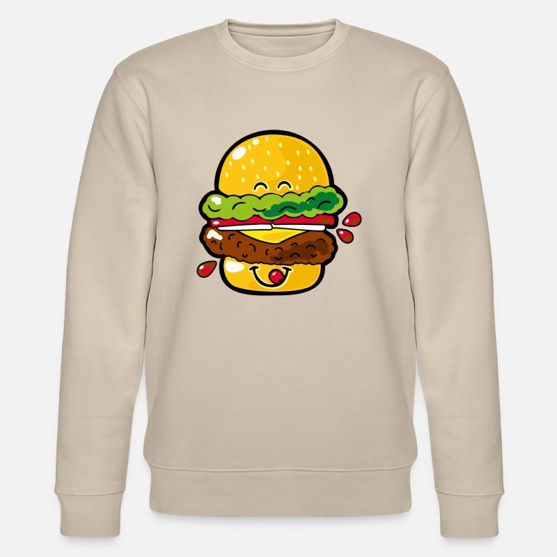 Smiley Hamburger - Stanley/Stella Unisex Bio-Sweatshirt CHANGER  - Beige