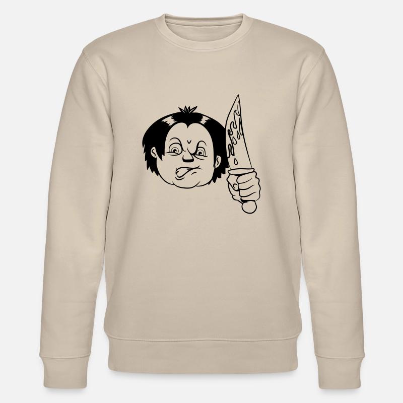 Horror messer - Stanley/Stella Unisex Bio-Sweatshirt CHANGER  - Beige