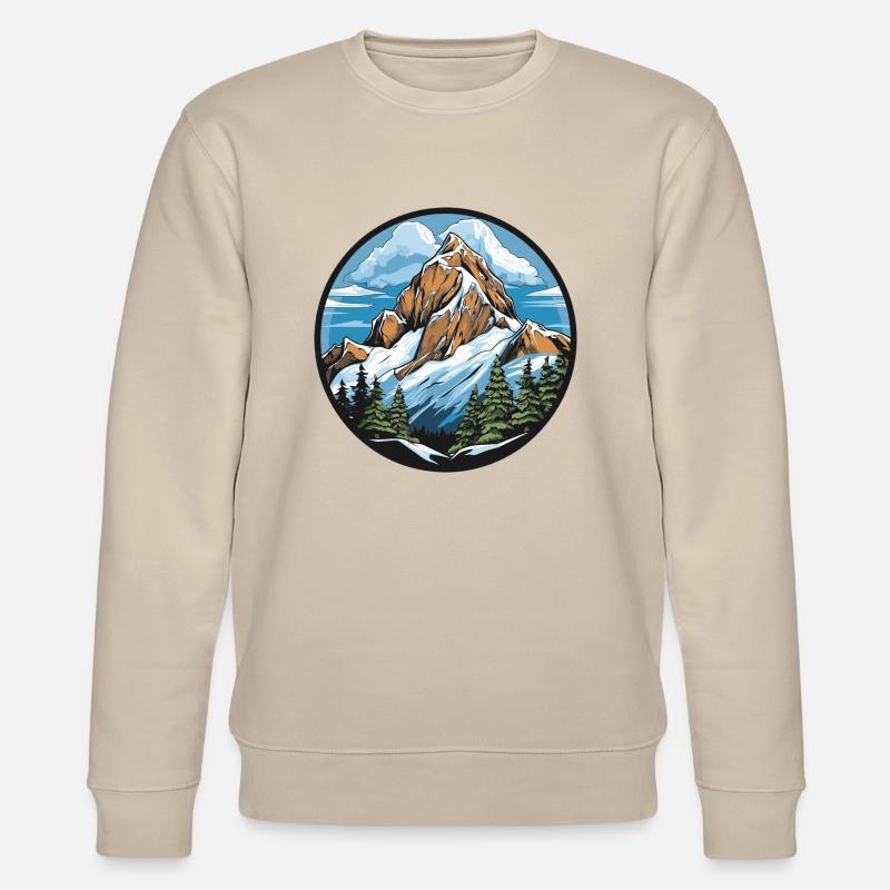 Berge Mountains Landschaft - Stanley/Stella Unisex Bio-Sweatshirt CHANGER - Beige