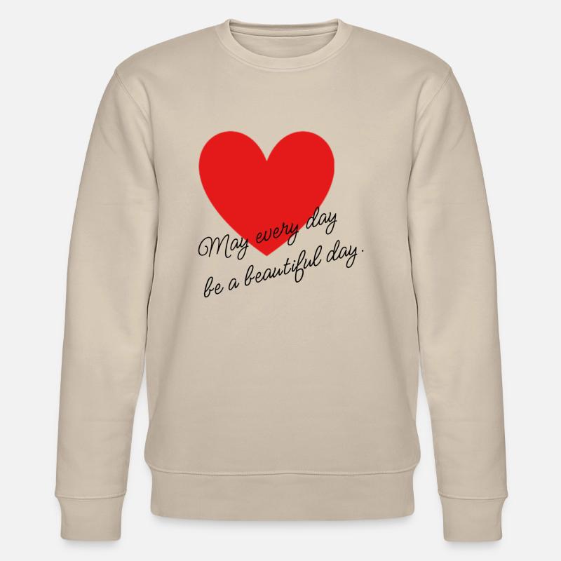Heart shape - Stanley/Stella Unisex Bio-Sweatshirt CHANGER  - Beige