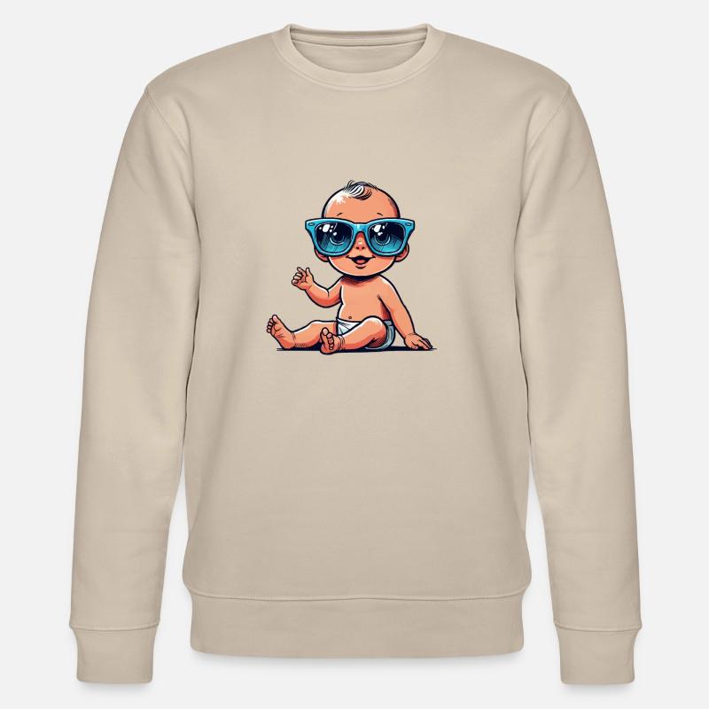 baby comic - Stanley/Stella Unisex Bio-Sweatshirt CHANGER - Beige