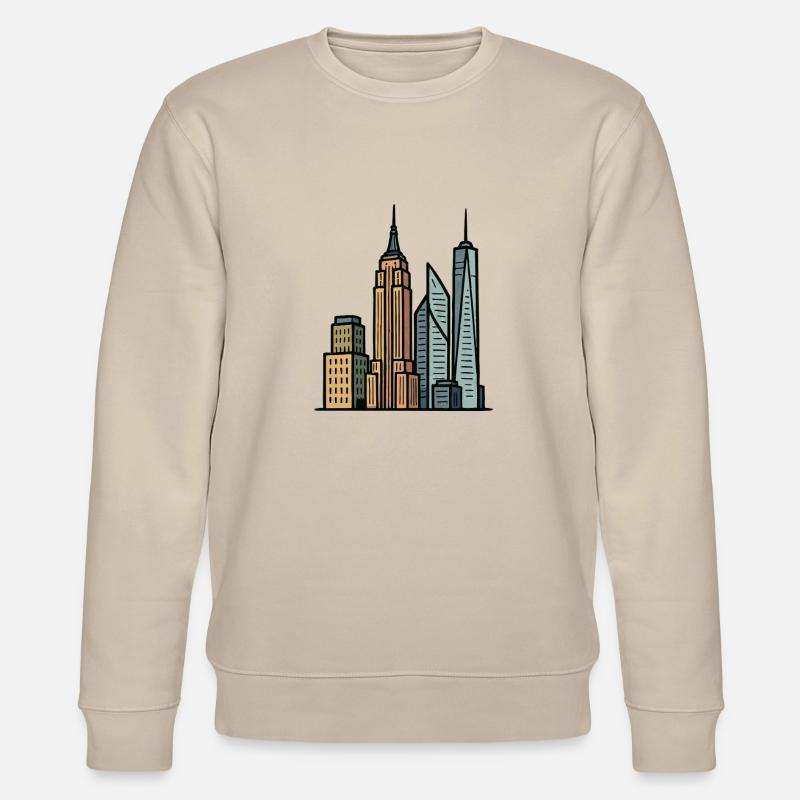 new york skyline - Stanley/Stella Unisex Bio-Sweatshirt CHANGER  - Beige