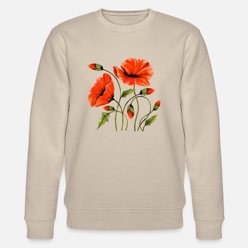 Blumen - Stanley/Stella Unisex Bio-Sweatshirt CHANGER  - Beige