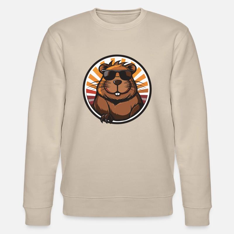 Bande dessinée de castor - Sweat bio CHANGER Stanley/Stella Unisexe - beige