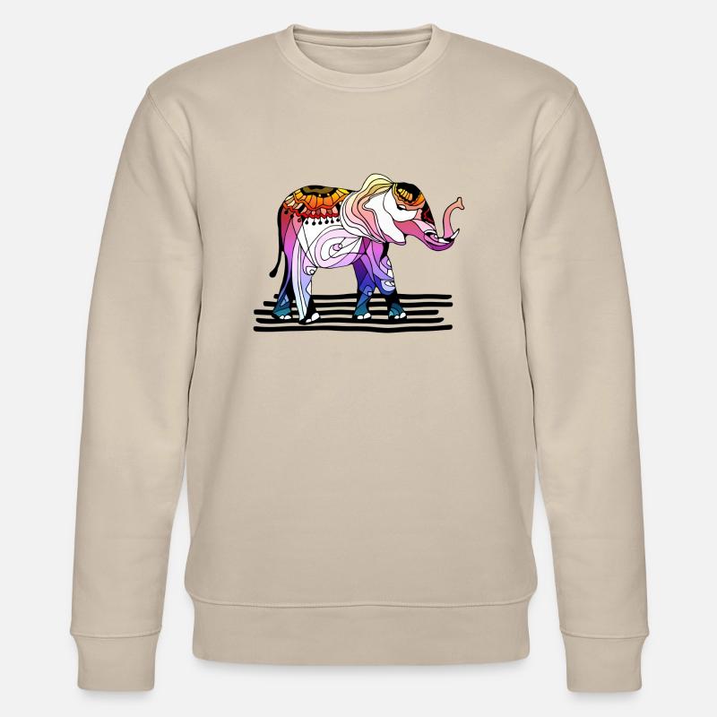 Elefant - Stanley/Stella Unisex Bio-Sweatshirt CHANGER  - Beige