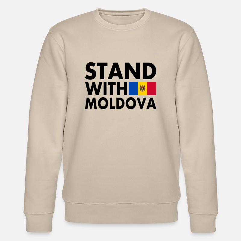 Stand with moldova - Stanley/Stella Unisex Bio-Sweatshirt CHANGER  - Beige