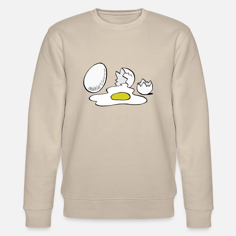 Eier,Ei,kaputt - Stanley/Stella Unisex Bio-Sweatshirt CHANGER  - Beige